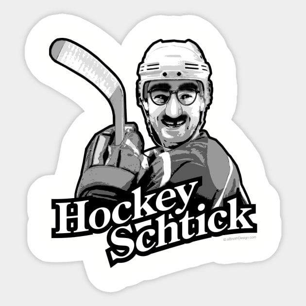 Hockey Schtick Sticker by eBrushDesign